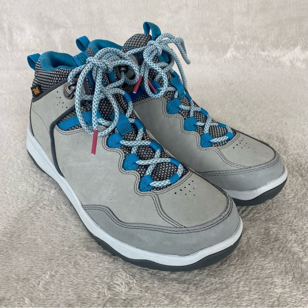 Teva Ridgeview Mid Women's Hiking Boot Size 7 Gray Blue Leather Trail NEW